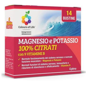 Colours of Life Magnesio e Potassio, 100% citrati con 9 Vitamine B