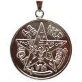 Ciondolo Amuleto di Ossidiana con Tetragrammaton 3,5 cm - foto 1