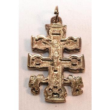 Ciondolo Amuleto Croce di Caravaca Dorata 4 cm