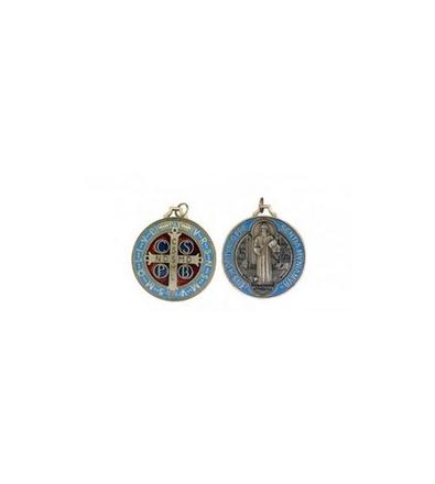 Ciondolo Amuleto Medaglia di San Benedetto in resina 2 cm