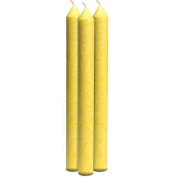 Kit Candele lunghe profumate - 3° Manipura chakra (giallo) - x 3