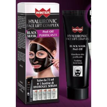 Black Mask (+5 bustine da 3ml cd di hydrogel serum) - Hyaluronic Face Lift Complex 75 ml