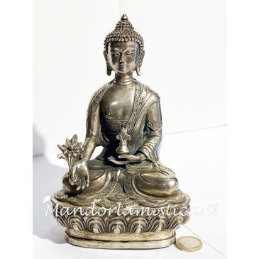 Buddha seduto Varada in ottone massiccio