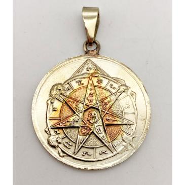 Ciondolo Amuleto Stella a 7 punte e Tetragrammaton