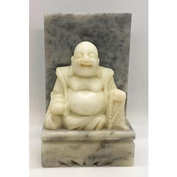 Buddha della ricchezza in pietra saponaria