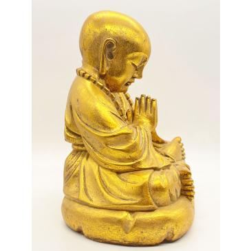 Buddha Indonesiano seduto in legno