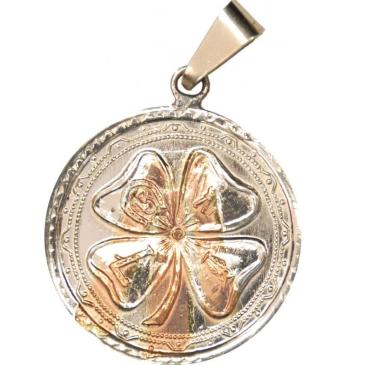 Ciondolo Amuleto Quadrifoglio con Tetragramaton (Portafortuna)