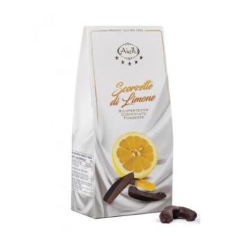 Aiello Scorzette di Limone ricoperte con cioccolato fondente  90g