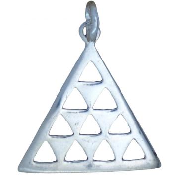 Ciondolo Amuleto in Argento a forma di Piramide 2,8 cm