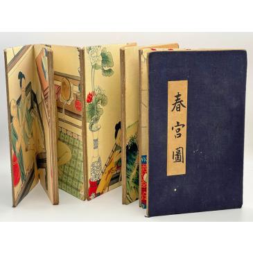 Libro Classico Giapponese con raffigurazione di scene del Kamasutra