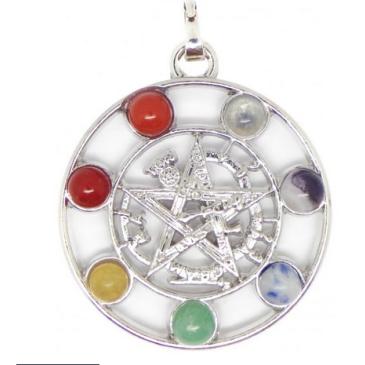 Amuleto Tetragrammaton con 7 Chakra 2,5 cm