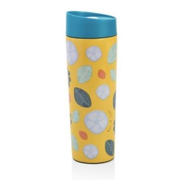 Thermos Click and Drink in Acciaio Twice Giallo 360ml