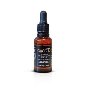 CocoVitD
Flacone in vetro scuro. 30mL Vitamina D3 in olio MCT