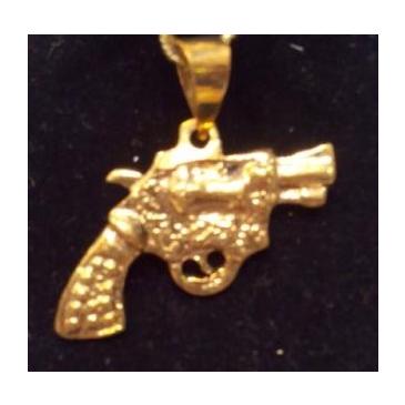 Amuleto Pistola dorata