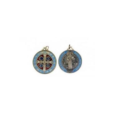 Ciondolo Amuleto Medaglia di San Benedetto in resina 2 cm