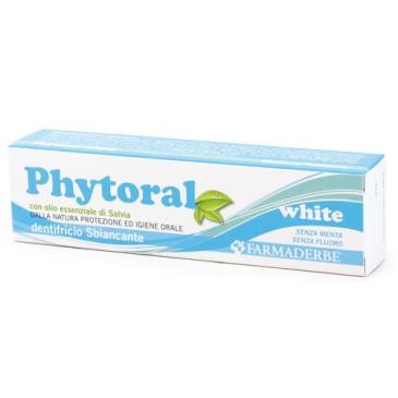 Dentifricio Phytoral white sbiancante 75 ml senza menta senza fluoro