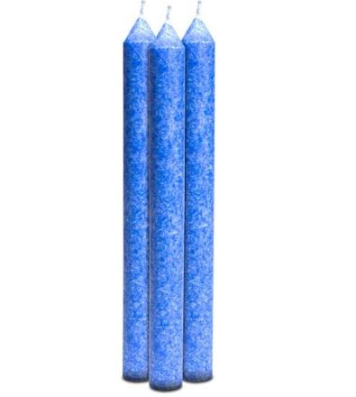 Kit Candele lunghe profumate - 5° Vishudha chakra (blu) - x 3