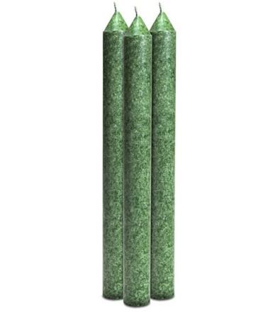 Kit Candele lunghe profumate - 4° Anahata chakra (verde) - x 3