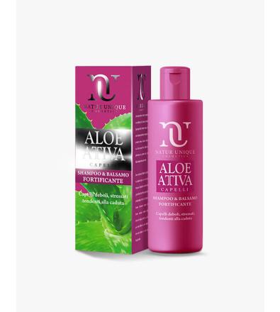 Aloe Attiva Shampoo e Balsamo Fortificante Capelli Deboli, Stressati, Tendenti alla Caduta 250ml