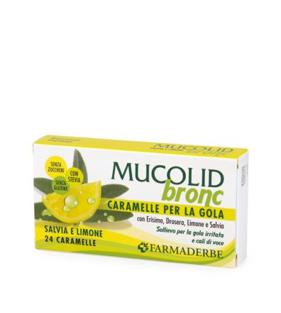Mucolid bronc caramelle per la gola - Salvia e Limone 70gr