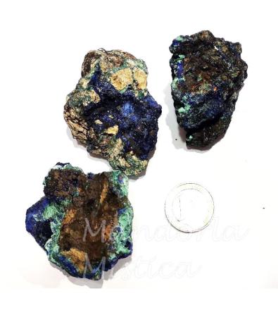 Shattuckite grezza (agglomerato Crisocolla/Azzurrite/Malachite )