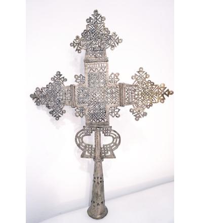 Amuleto Croce Copta Etiope 70 cm con base da tavolo