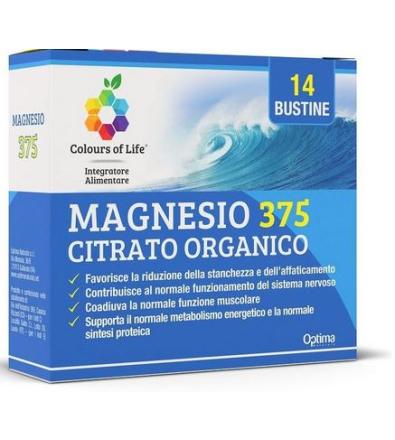 Colours of Life Magnesio 375 Citrato organico 14 bustine
