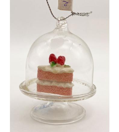 Decorazione in vetro alzata porta torta con dolci