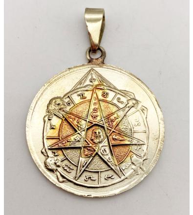 Ciondolo Amuleto Stella a 7 punte e Tetragrammaton