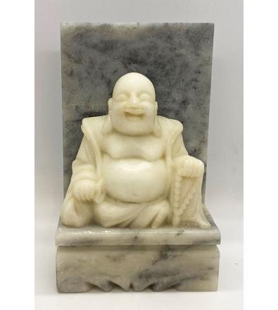 Buddha della ricchezza in pietra saponaria