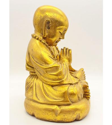 Buddha Indonesiano seduto in legno
