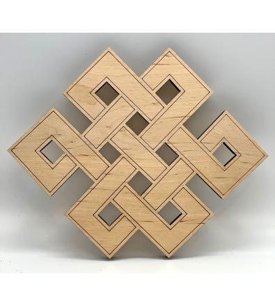 Nodo infinito in legno di betulla traforato - cm 20