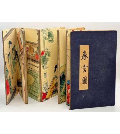 Libro Classico Giapponese con raffigurazione di scene del Kamasutra