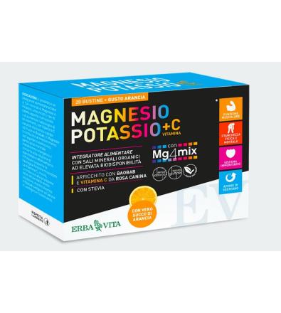 Magnesio e Potassio + Vitamina C - Gusto Arancia