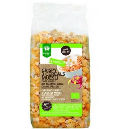 Crispy 3 Cereals Muesli S/glutine 220g