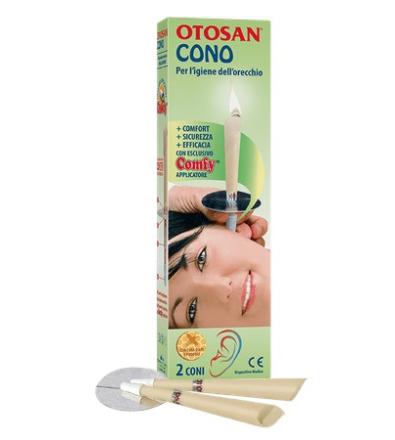 Otosan 2 coni per la pulizia dell'orecchio in Cera d'Api e Propoli