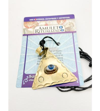Amuleto triangolo con occhio turco 5cm