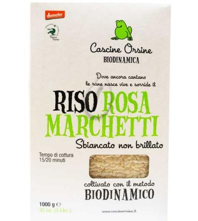 Riso Rosa Marchetti Sbiancato non brillato biodinamico 1kg