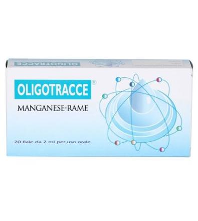 Oligotracce Manganese Rame 20 fiale da 2 ml per uso orale