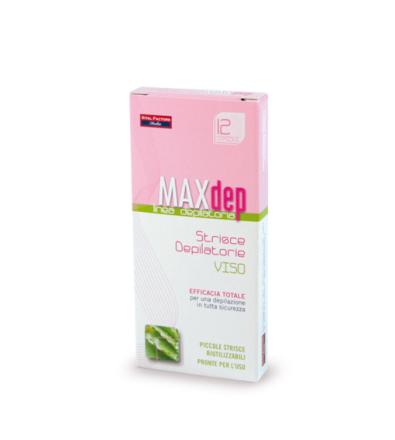Max dep 12 strisce depilatorie viso pronte per l'uso Vital Factors